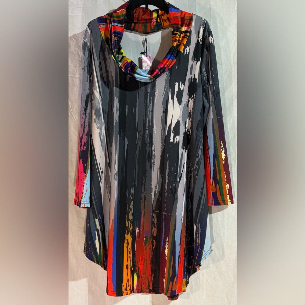 Multicolor Abstract Women's Tunic